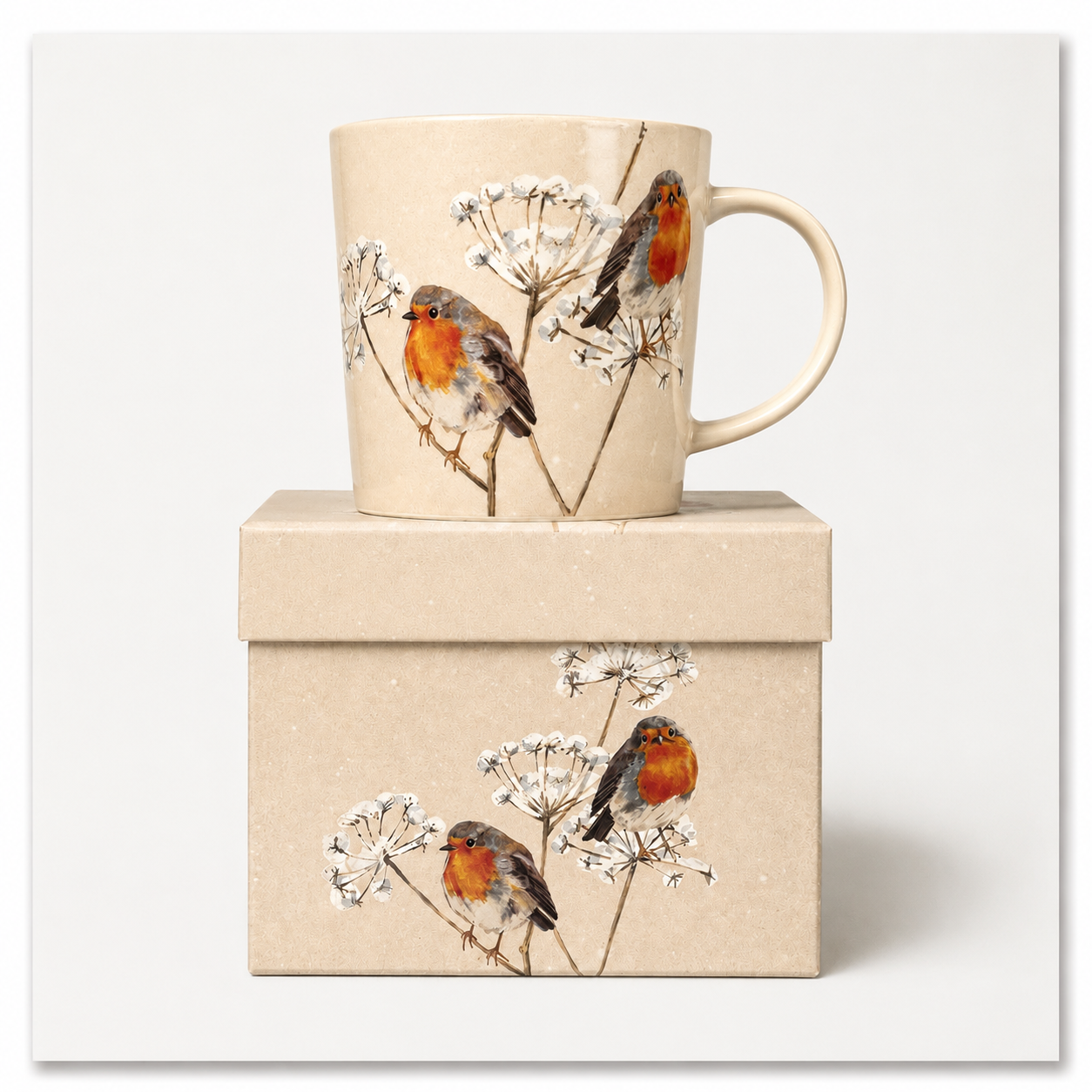 Tasse / Rotkehlchen